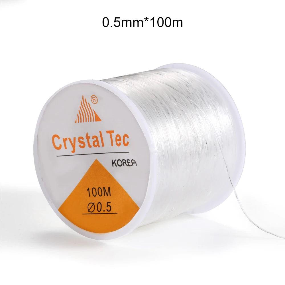 0.5-1.0mm Elastic Cord Beading Thread Stretch String Fibre Crafting Line For Jewelry Making DIY Seed Beads Pony Beads Bracelets