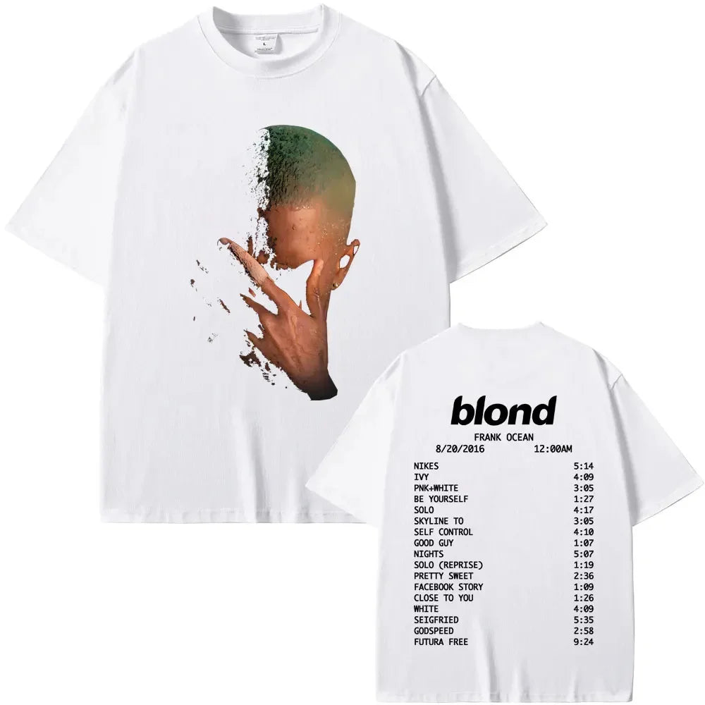Rapper Frank Missing Graphic T Shirt Hip Hop Ocean Blond Album Summer Casual Tee Unisex O Neck Tops