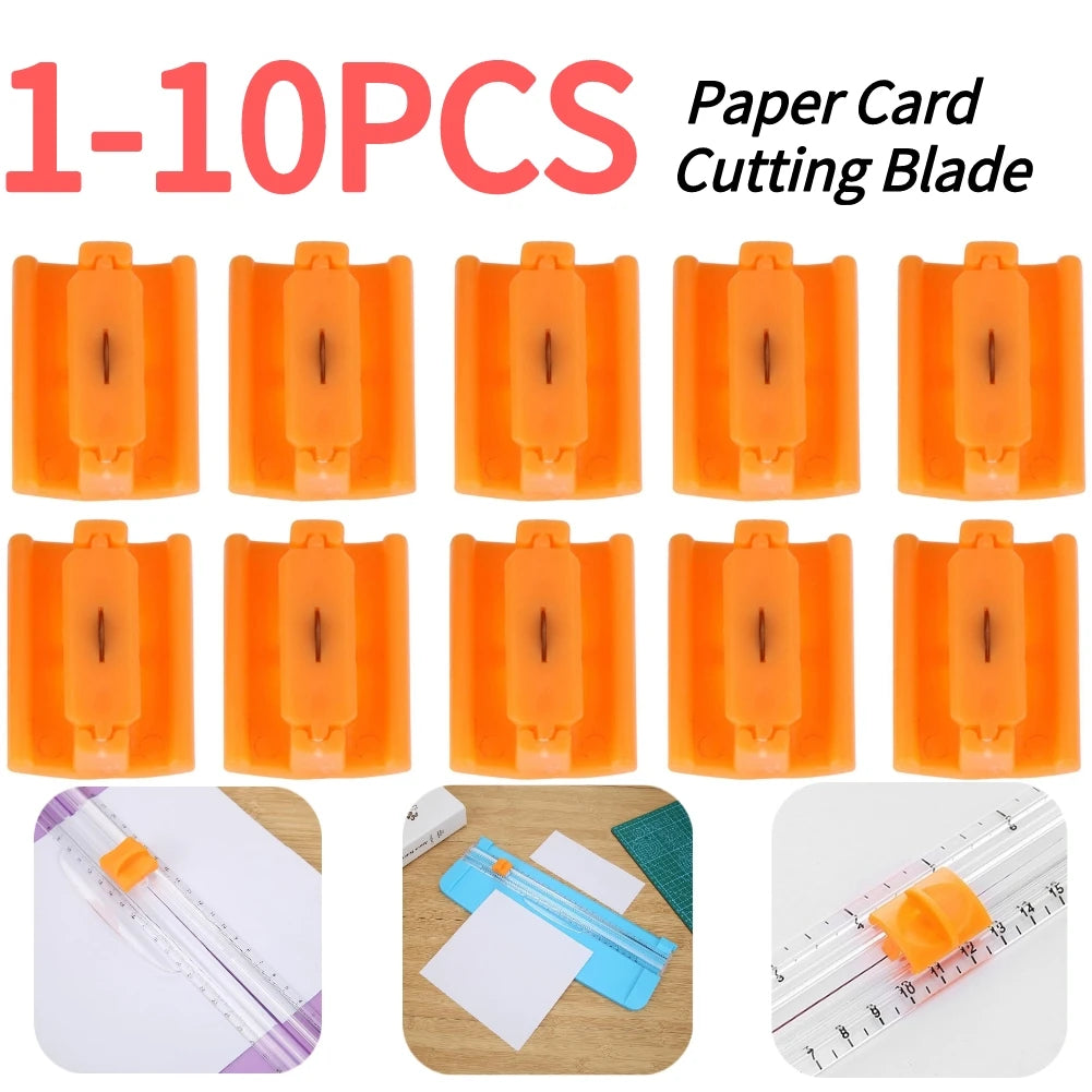 Paper Cutter Spare Knife Portable Paper Slicer Metal Blade Convenient with Automatic Security Safeguard for Coupon Craft Photos