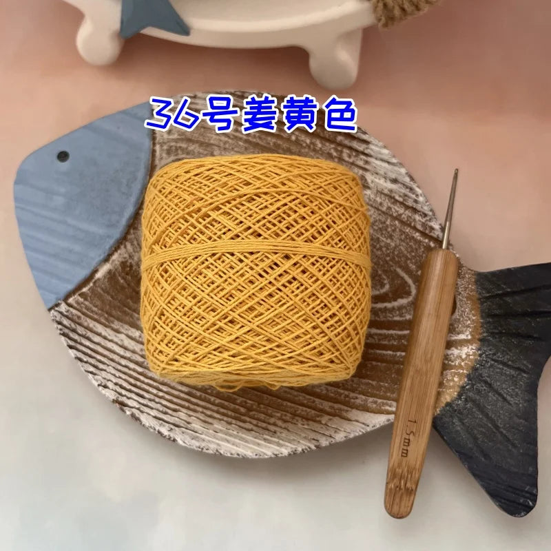 100g 100% Cotton Crocheting Lace Yarn for Hand Knitting and Amigurumi Projects