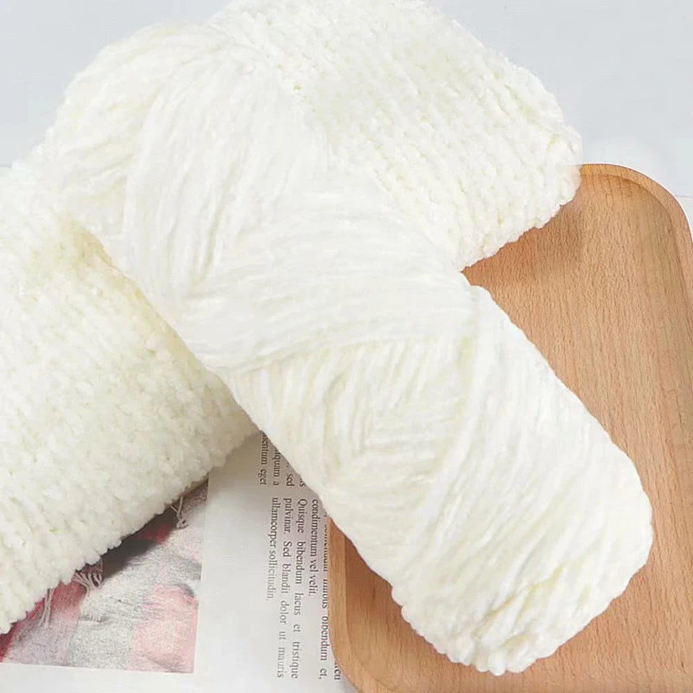 Chenille Soft Velvet Yarn 95g Blended Knitting Wool for Handmade Scarf Coat Baby Blanket and Hat