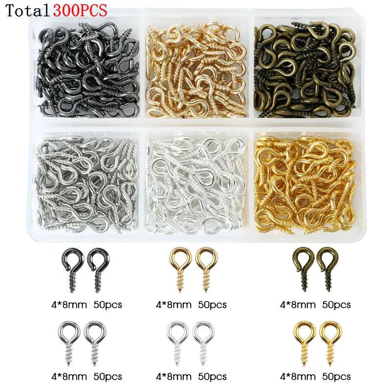 Alloy Accessories Jewelry Findings Set Earring Making Kit Lobster Clasp Open Jump Rings Repair Tools DIY Jewelry Making Supplies