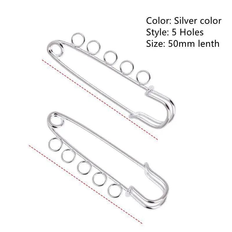 10pcs/Pack Safety Pins Brooch Blank Base Brooch Pins Rings Jewelry Pin for DIY Jewelry Making Supplies Accessories