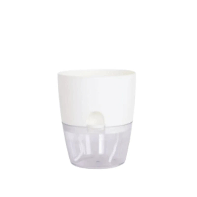Lazy Self-absorbent Water Flower Pots Transparent Double Layer Flowerpot Cotton Rope Watering Plants Pot Desktop Floor Planter
