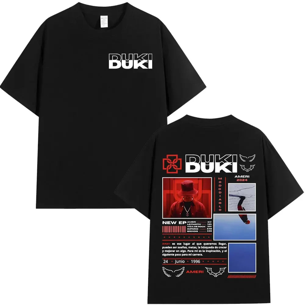 Rapper Duki Ameri Tour Graphic T Shirt for Women Fashion Hip Hop O Neck Short Sleeve Comfort Tee