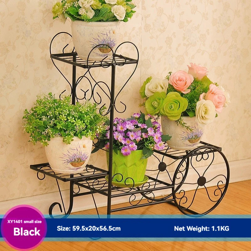 Flower Stand Iron Multi-layer Living Room Assembly Flower Stand Balcony Indoor Iron Flower Stand