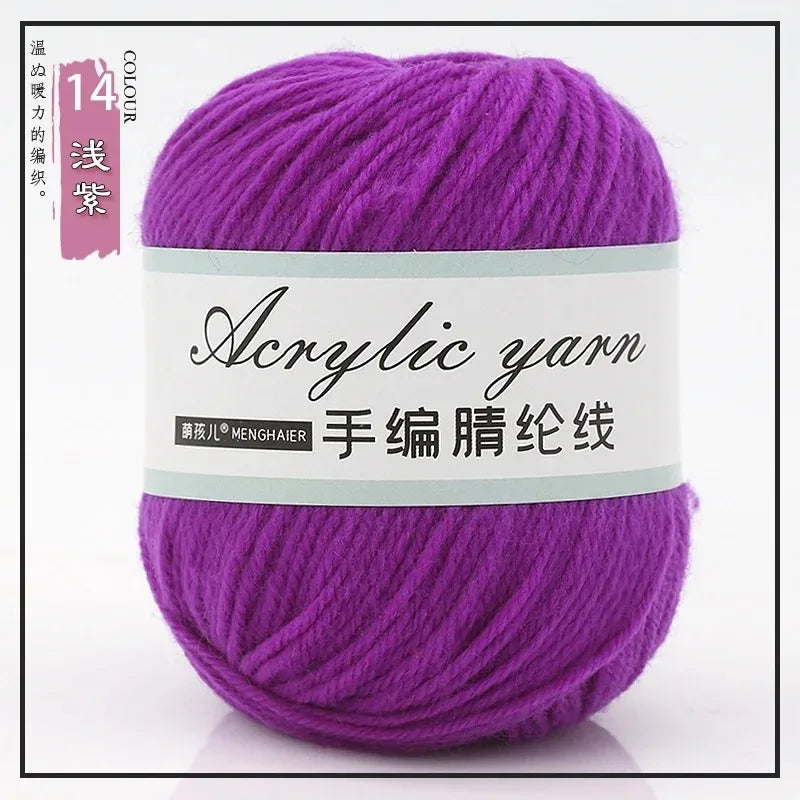 Four Strands Acrylic Knitting Yarn For DIY Handwoven Starter