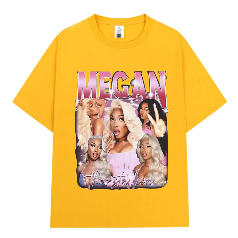 Megan Thee Stallion Hot Girl Summer Tour Graphic Print Cotton T Shirt for Women