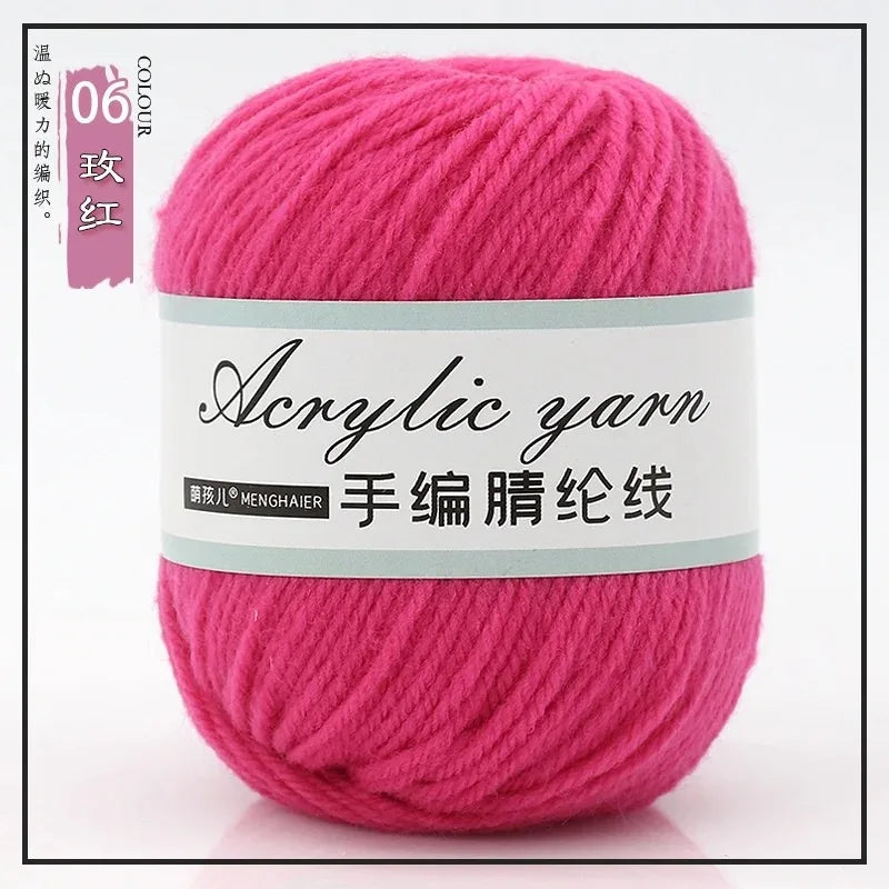 Four Strands Acrylic Knitting Yarn For DIY Handwoven Starter