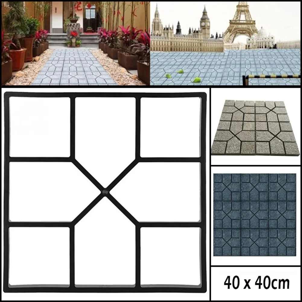 Reusable Garden Path Maker Mold DIY Garden Mold Manually Paving Cement Brick Stone Road Concrete Molds Walk Way Cement Molds