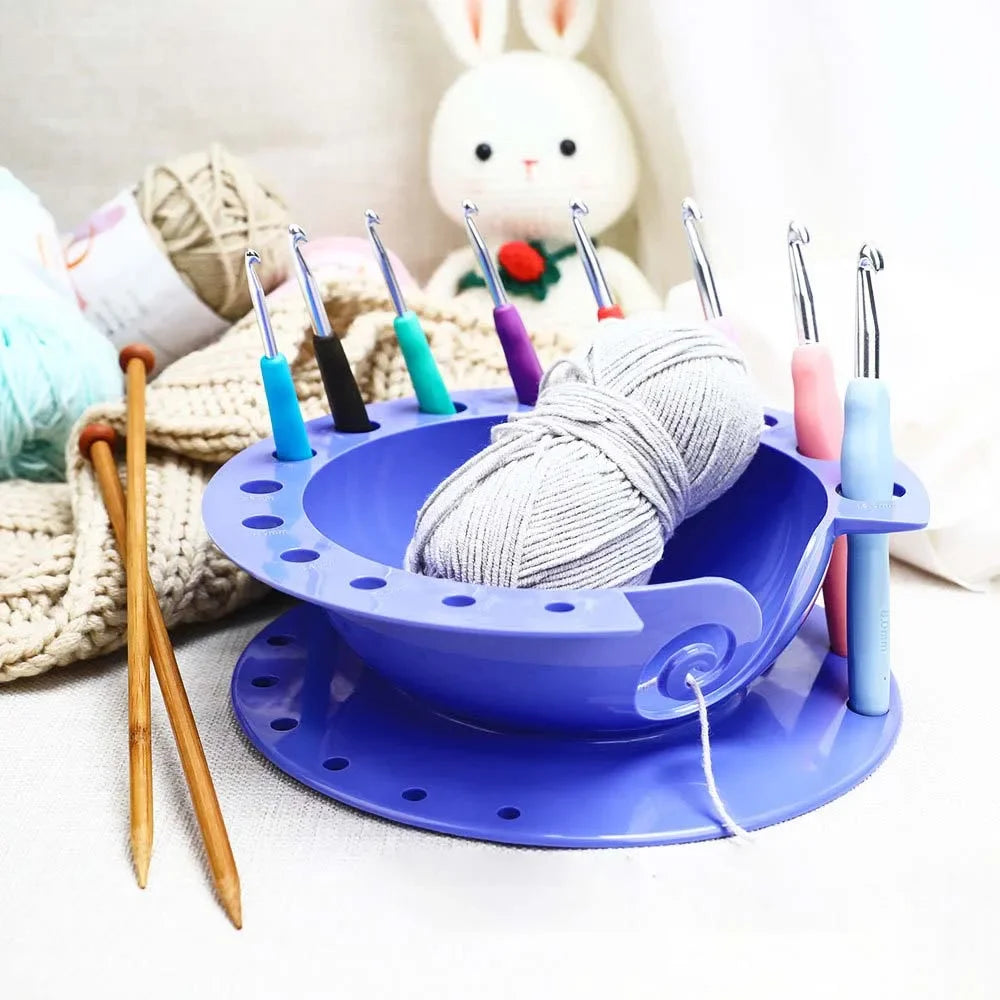 Yarn Wool Storage Bowl ABS Plastic For Crochet Hooks Sweater Scarf Weaving Knitting Perfect Yarn Container Without Crochet Hook