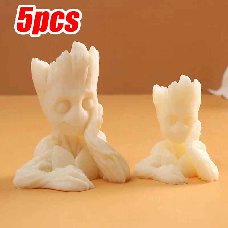 New 3d Three-dimensional Big Tree Candle Silicone Mold DIY Handmade Plaster Tree Man Groot Scented Candles Model Tool - Winord