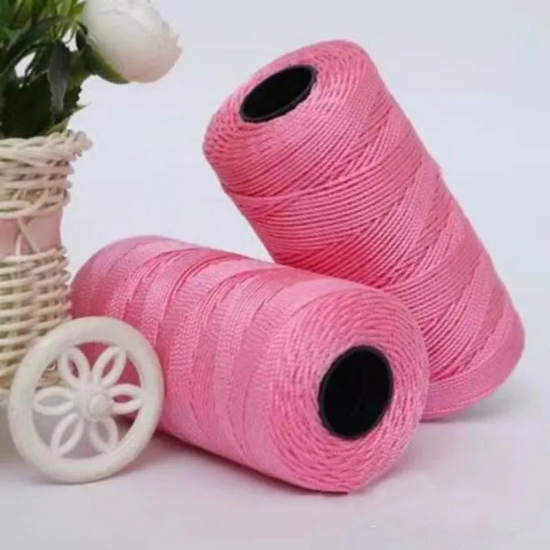 1.5mm 200m Summer Crochet Yarn Ice Silk Craft Thread for Hats Dolls Sewing Bags Crocheting