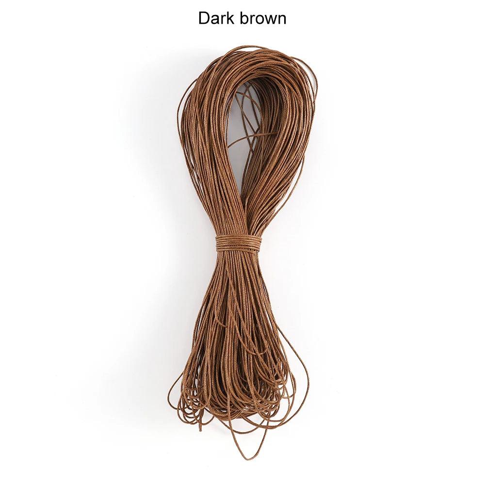 65m/Lot Waxed Cotton String Beading Cord Rope 1mm For Bracelet And Necklace Jewelry Making Weaving Supplies Accessories