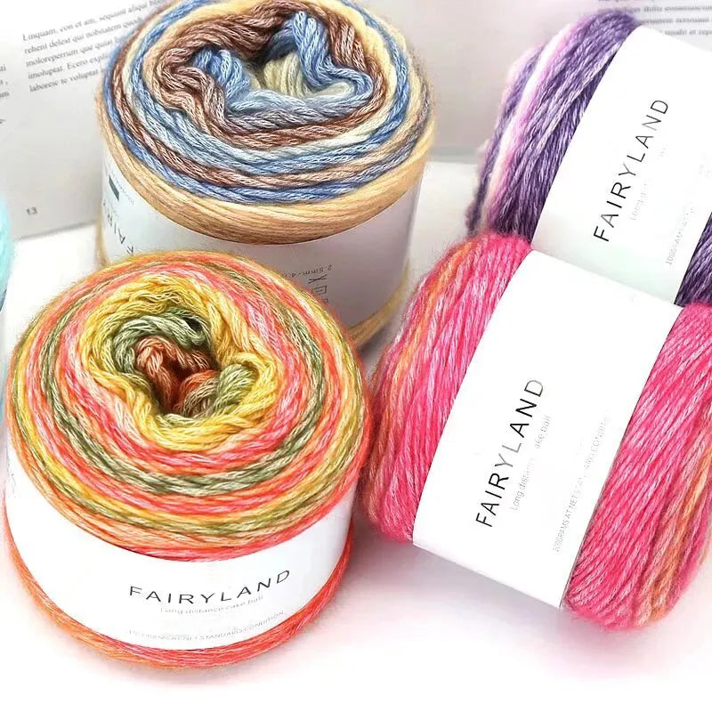 1pc 100g Gradient Rainbow Yarn, Suitable for DIY Crochet and Knitted Warm Sweaters, Scarves, Hats, Shawls, Etc