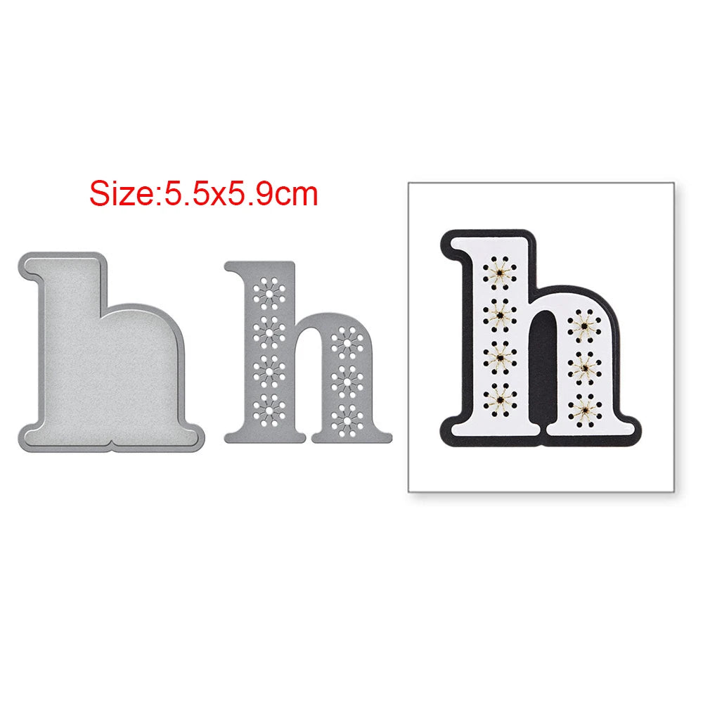 Stitched Alphabet Metal Cutting Dies Stitched Punctuation Symbols Numbers Die Cuts for DIY Scrapbooking Crafts Card Making