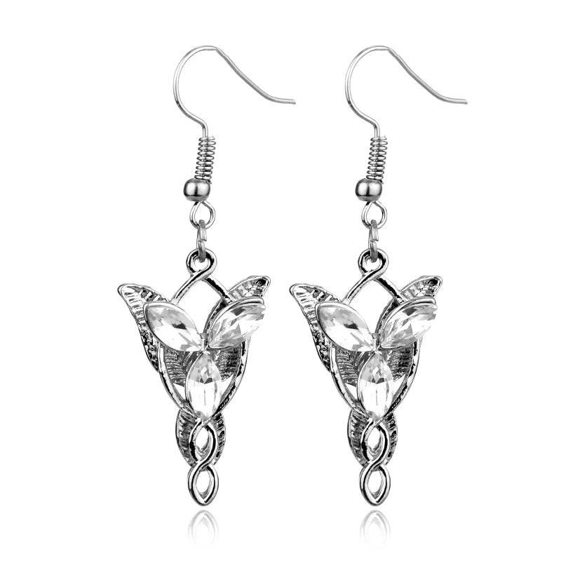 Movie The Lord Arwen Evenstar Necklace Elf Princess Arwen Twilight Star Crystal Pendant Necklaces for Women Choker Jewelry Gift