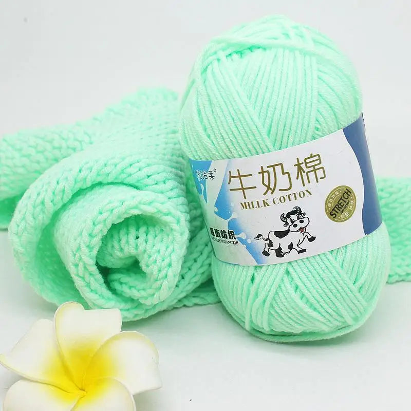 Milk Sweet Soft Cotton Baby Knitting Wool Yarn Thick Yarn Fiber Velvet Yarn Hand Knitting Wool Crochet Yarn For DIY Sweater