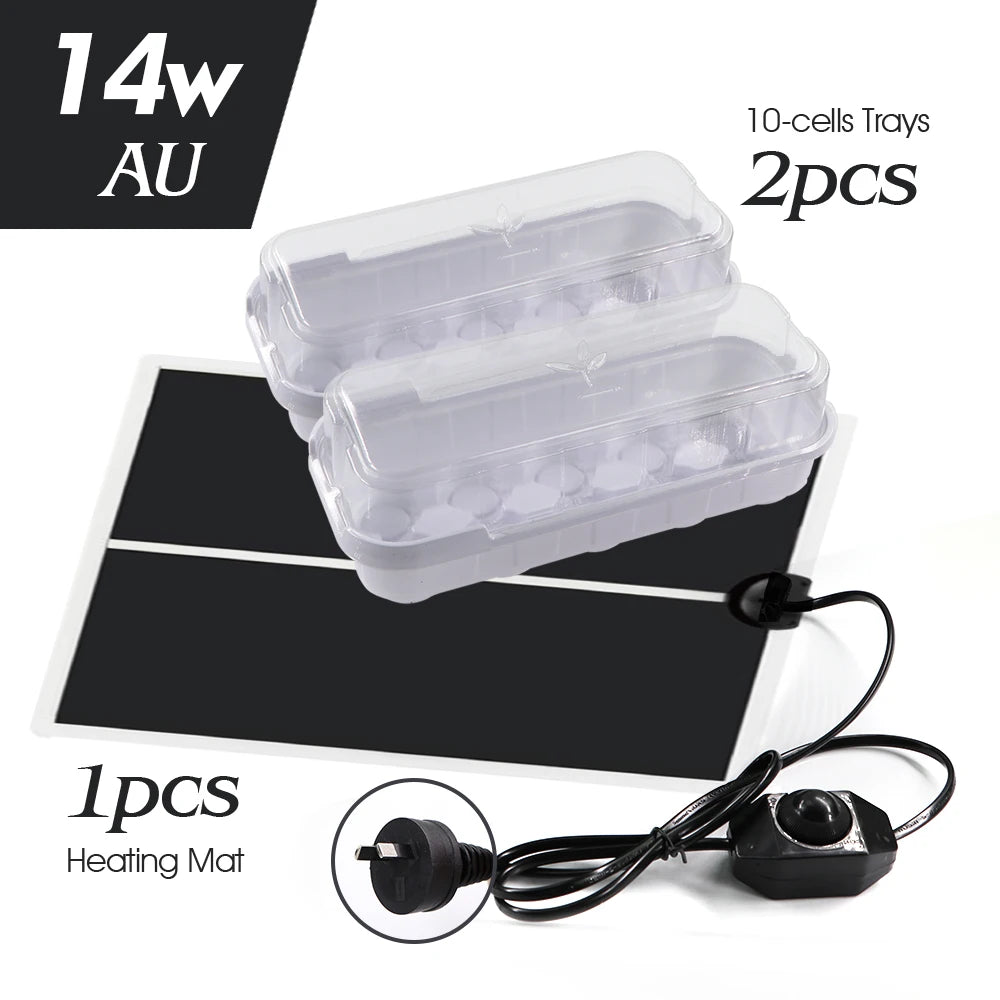 14/35W Plant Heating Pad Warmer Heat Mat  Nursery Seedling Trays Greenhouse Germination Box US/EU/UK/AU Plug Temperature Control
