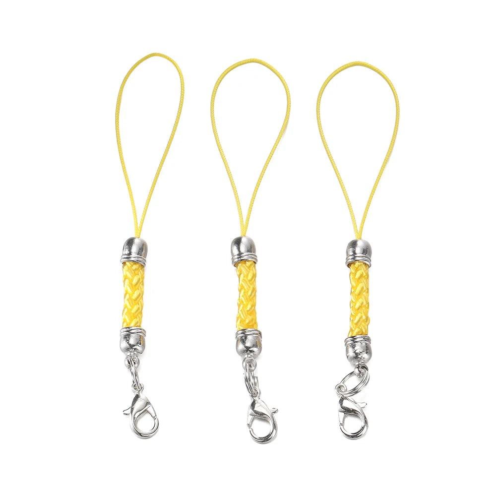 10/20pcs Keychain Rope with Lobster Clasp Jump Rings Lanyard Lariat Strap Cord For DIY Keyring Pendant Jewelry Making Supplies