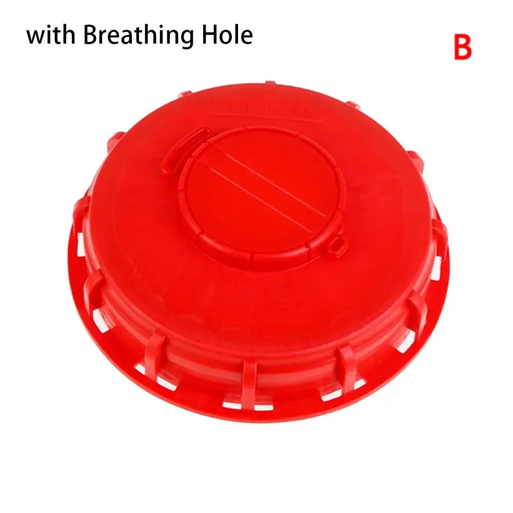 IBC Tank Lid Water Liquid Tank Cap with Gasket Inner Dia 163mm Good Sealing Red Cover with Breathing Hole for IBC Water Tank