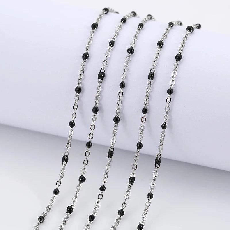 2meters Stainless Steel Chains Bulk Lot Gold Color Diameter 1.5mm Necklace Link Chains for Diy Bracelet Jewelry Making Supplies