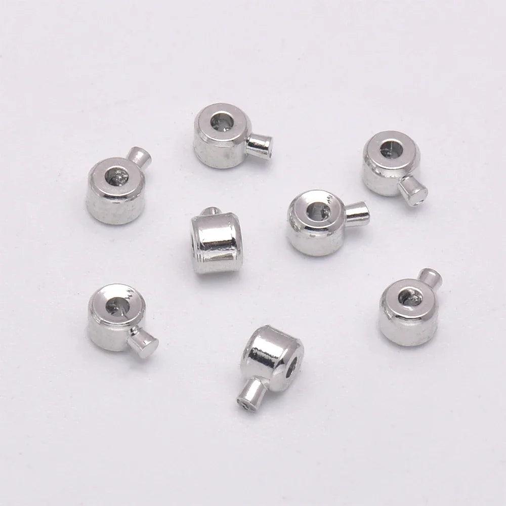 3.2mm Brass Crimp Beads Loose Rondelle Spacer Beads Crimp Charms Accessories For Bracelet Necklace Jewelry Making