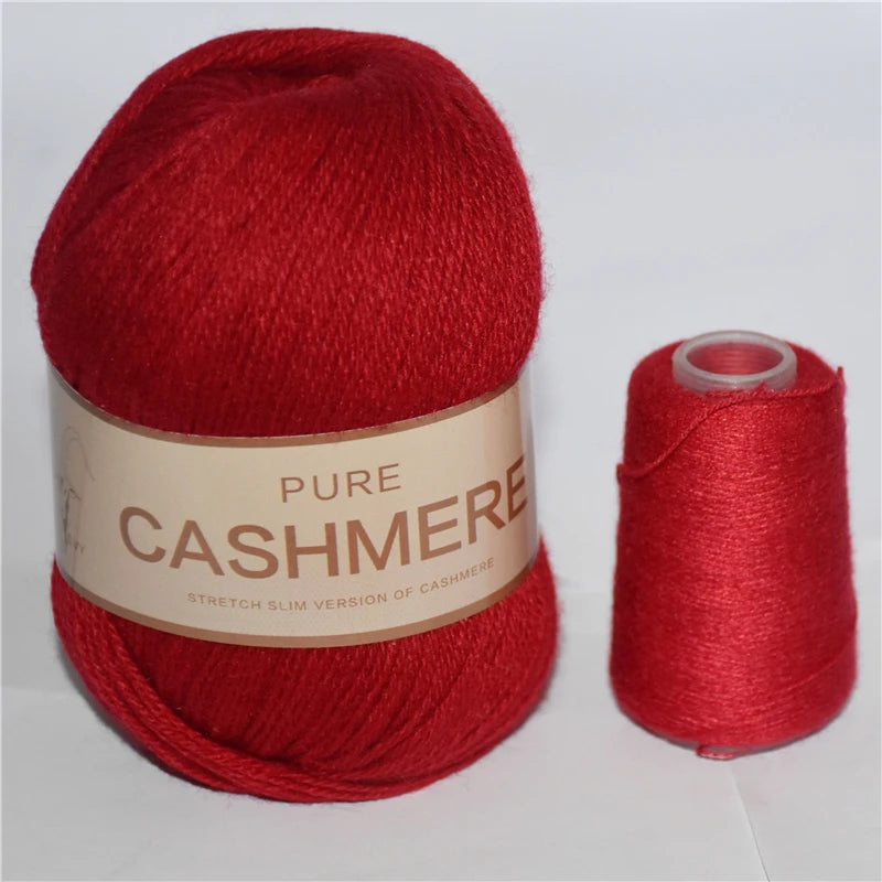 Pure Mongolian Cashmere Yarn for Crocheting 3-Ply Worsted Warm Soft Weaving Fuzzy Knitting Thread Pack of 5