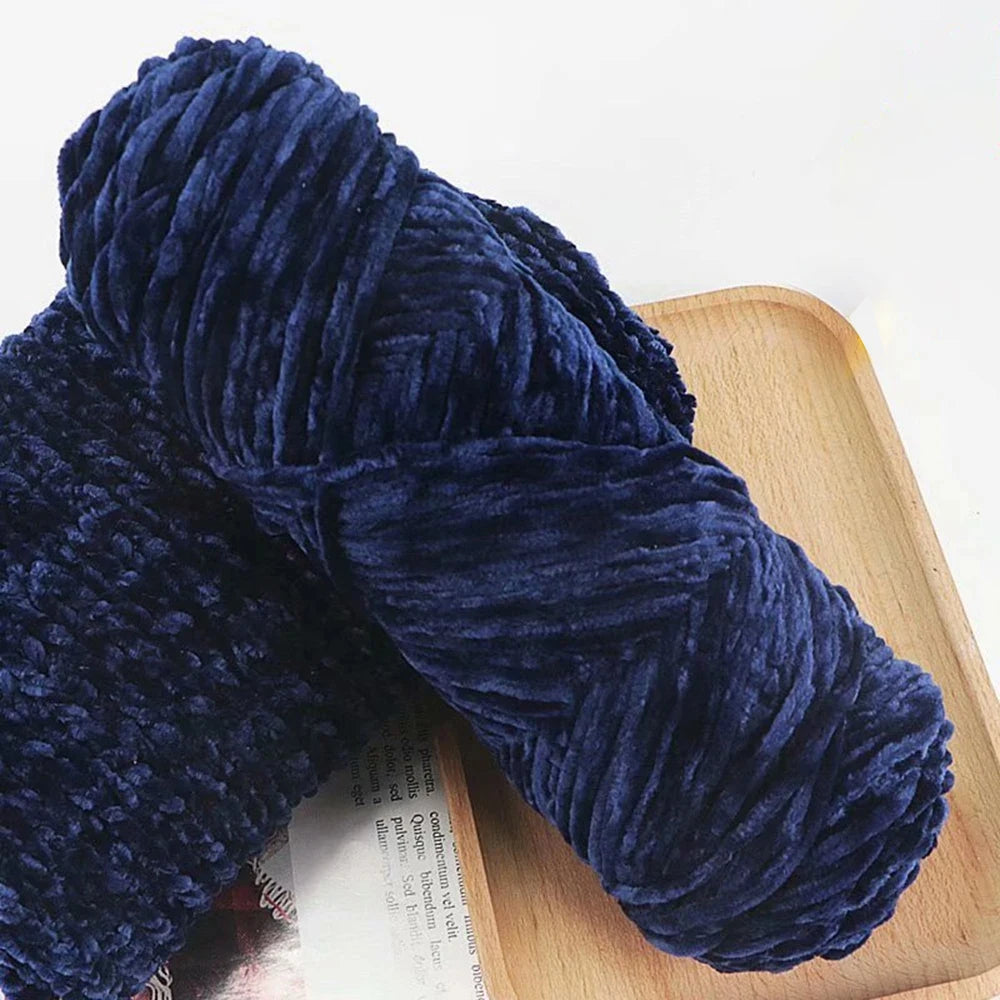 Chenille Soft Velvet Yarn 95g Blended Knitting Wool for Handmade Scarf Coat Baby Blanket and Hat
