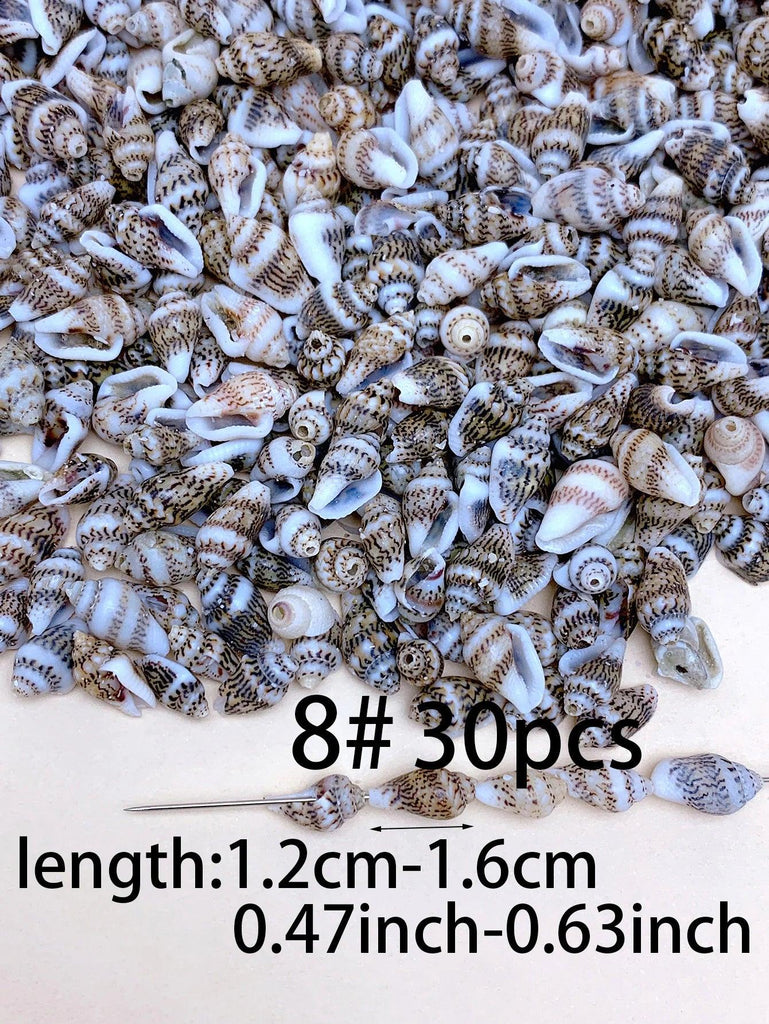30/60/120pcs natural handmade diy with hole shell suitable for bracelet necklace earrings pendant jewelry accessories