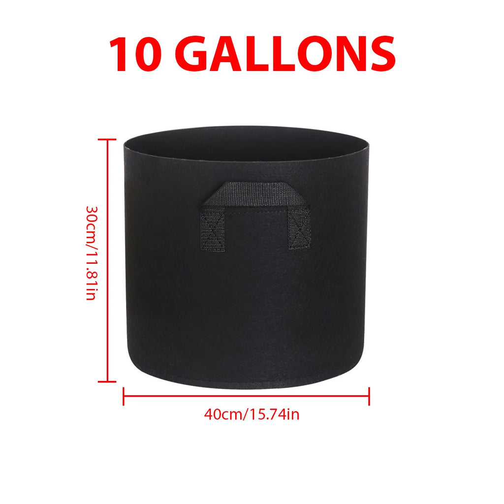 5PCS Felt Grow Bags 5/10/15 Gallon Thickened Gardening Fabric Vegetable Flower Planting Pots Greenhouse Garden Plant Nursery Pot