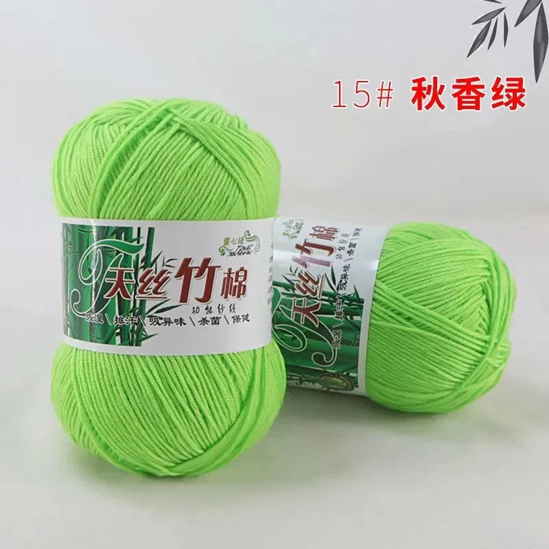 Bamboo Charcoal Cotton Yarn For Weaving 50g Ball DIY