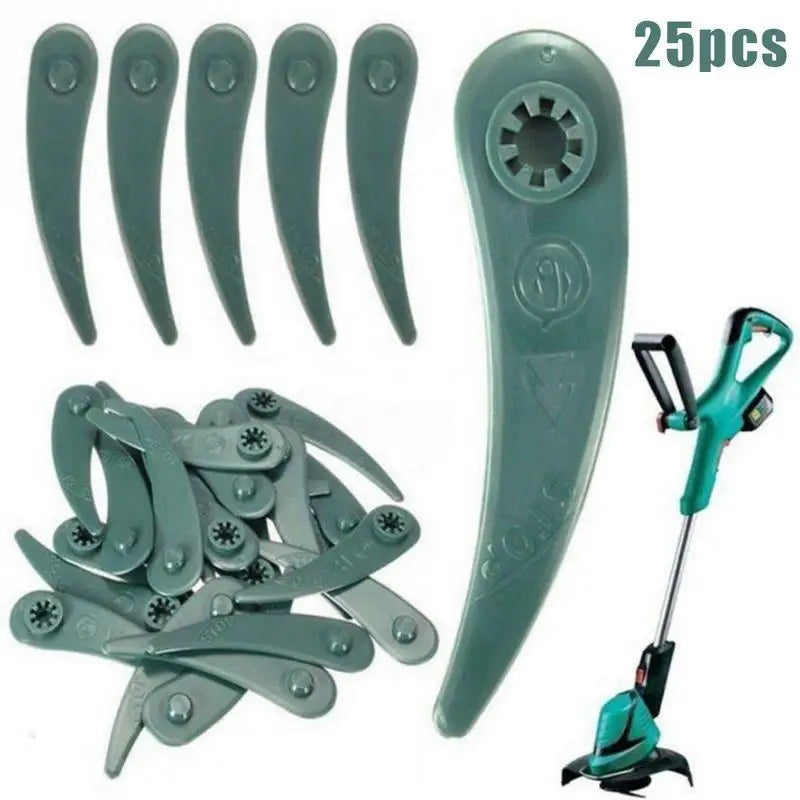 25PCS Grass Trimmer Replacement Plastic Blades For Bosh ART 23-18Li ART 26-18Li Grass Trimmers Polymer Blade Cutting System New