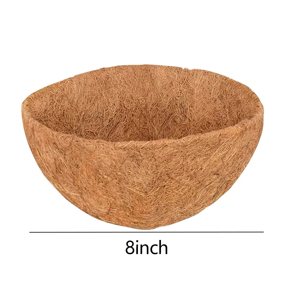 100% Natural Coconut Fiber Liners Thick Coconut Liners for Planters Round Hanging Basket Liners Replacement Liners for Garden