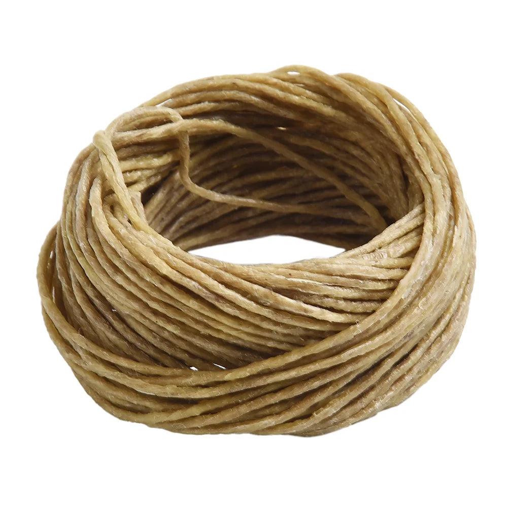 1Pcs Roll Beeswax Wicks Organic Hemps Wicks 33 FT Well Coated Natural Beeswax For Candle Making Handicraft Production Materials