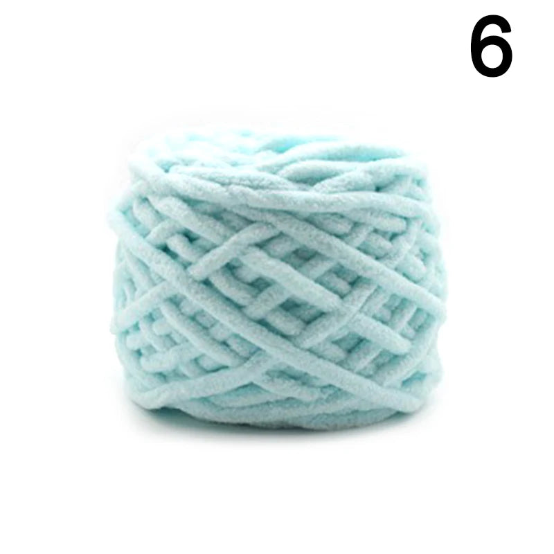 100g Chenille Knitting Chunky Yarn Soft Thick Ice Strip Line Hand Crochet Weaving Scarf Blanket Thread