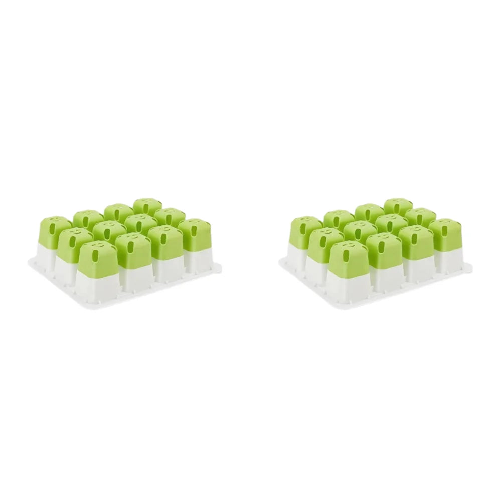 12 Holes Seed Starter Tray Soft Silicone Seedling Dish Breathable Reusable Thickening Plant Growth Tray Box for Indoor Garden