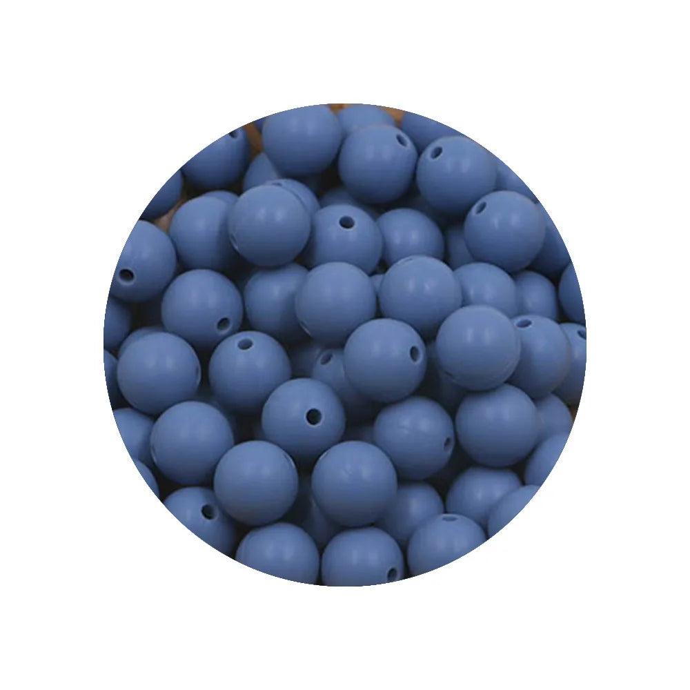 Kivoct 100Pcs 12MM Round Silicone Beads For Jewelry Making DIY  Pacifier Chain Necklace Keychain Accessories