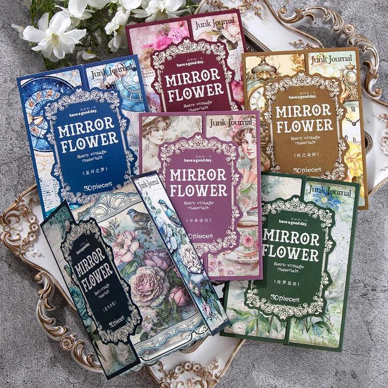 30pcs Vintage Materials Paper Plant Flowers DIY Scrapbooking Deco Junk Journal Planner Collage Photo Album Background Paper