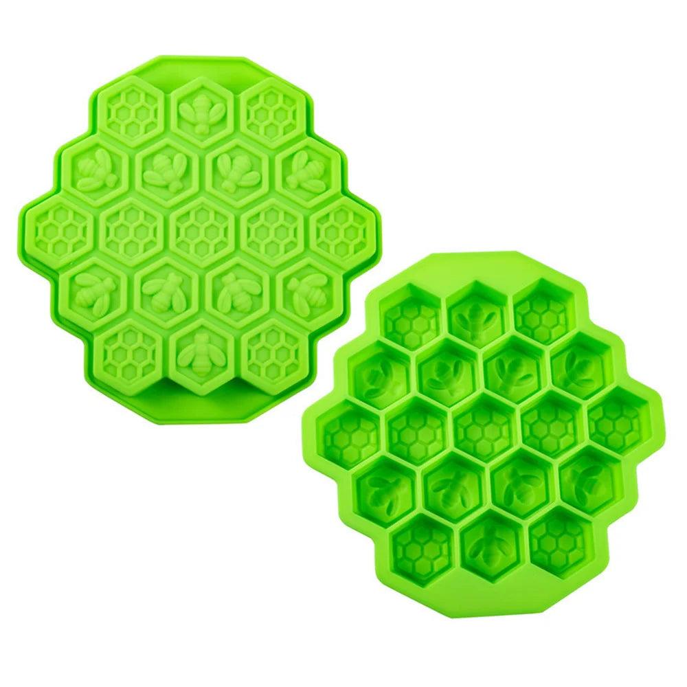 19 Mobile Bee Honeycomb Silicone Soap Mold DIY Bee Honeycomb Cake Chocolate Decoration Tools Beeswax Candle Mold