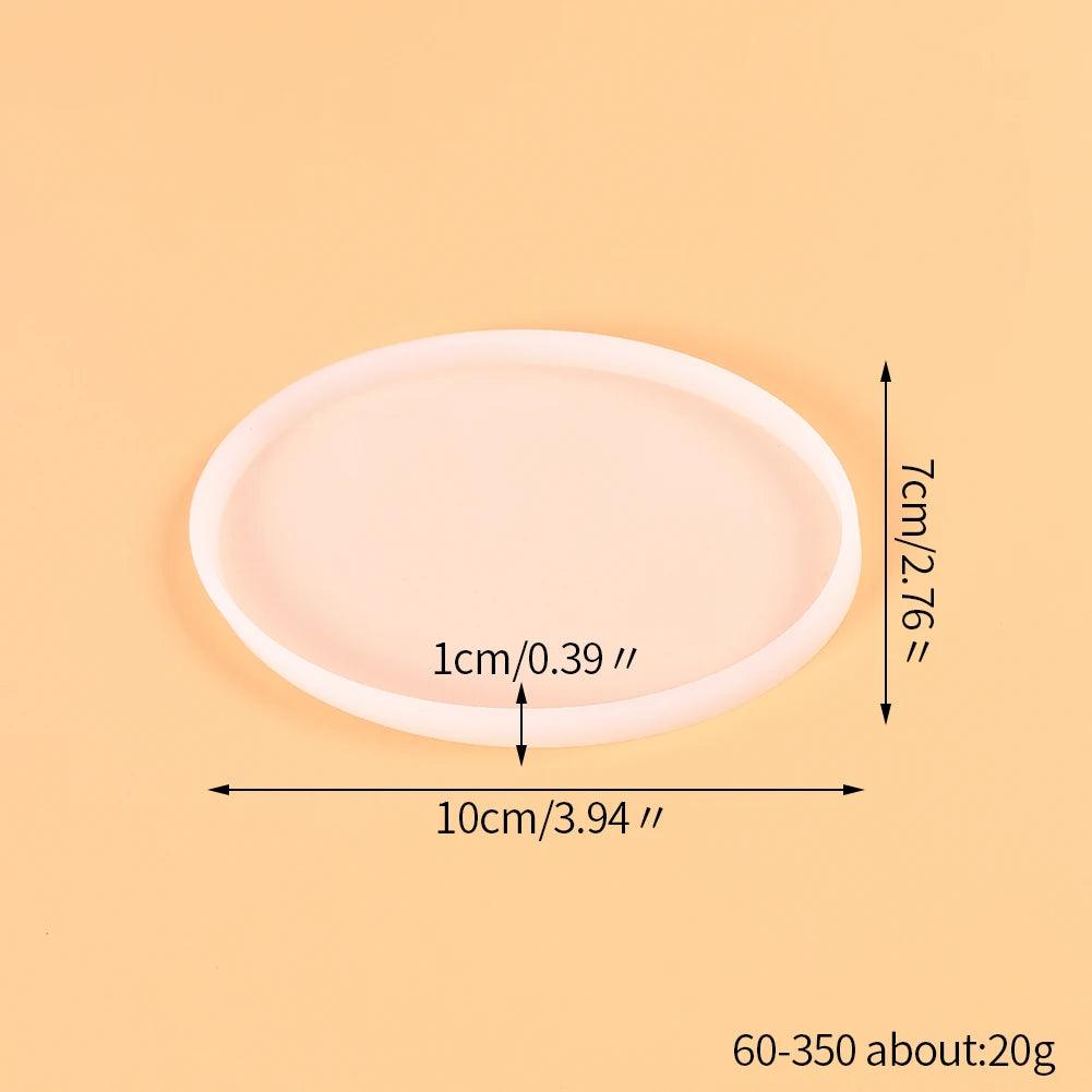 Coaster Silicone Resin Mold Heart Round Square Hexagon Oval Cup Tray Mat Casting Crafts Jewelry Storage Tray Making Home Decor