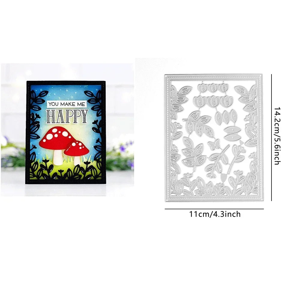 Stitched Root Veggies Metal Cutting Dies Butterfly Embossing Diecut for DIY Card Making Scrapbooking Crafting Supplies