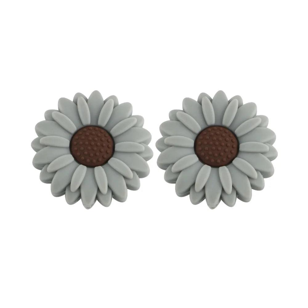 10Pcs 20/30mm Daisy Focal Beads Flower Silicone Bead Uesd For Beaded Pen Keychain Bracelet DIY Jewelry Handmade Accessories