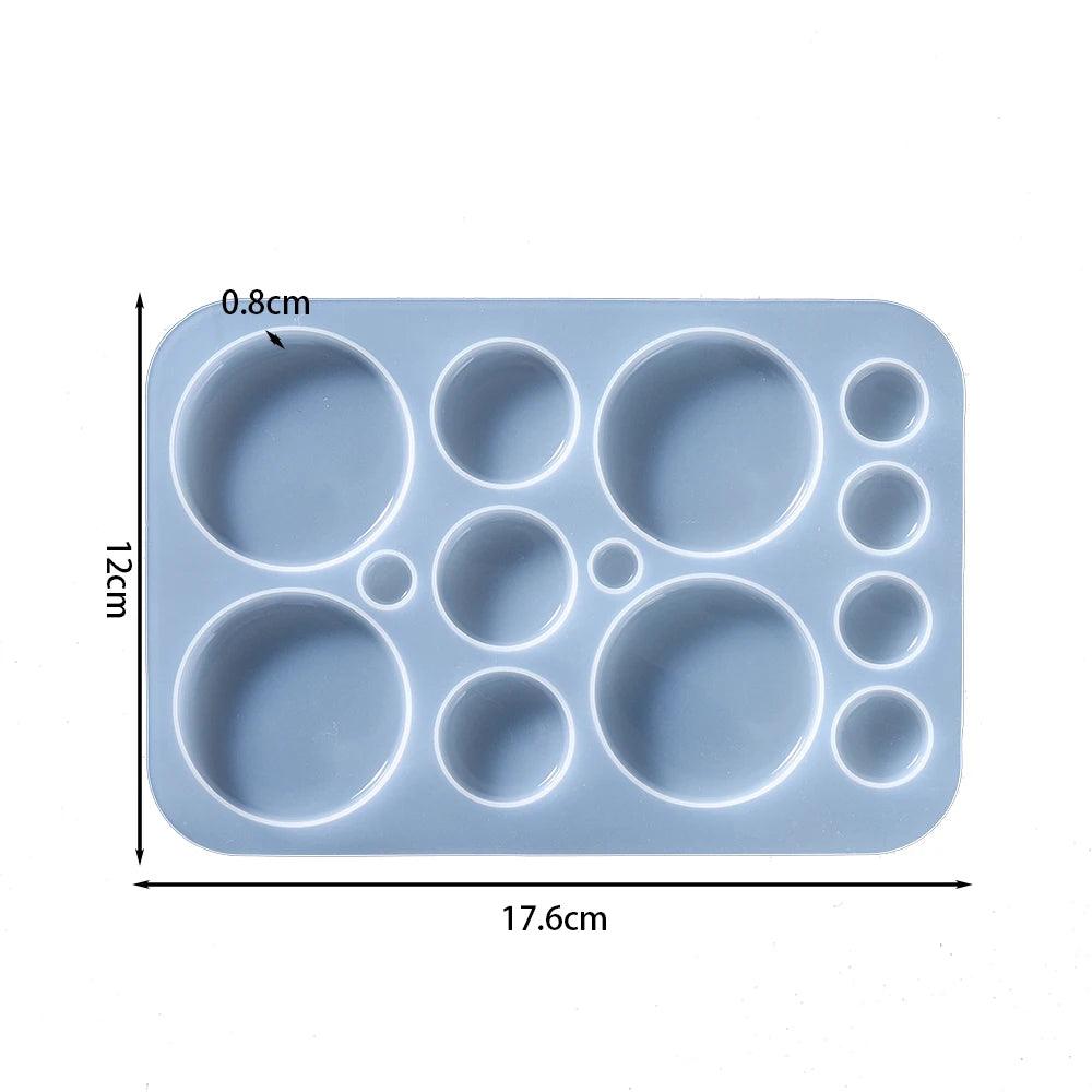 Earring Pendant Epoxy Silicone Mold Geometry Round Triangle Necklace Key Chain Pendant Resin Mold Jewelry Making Accessories