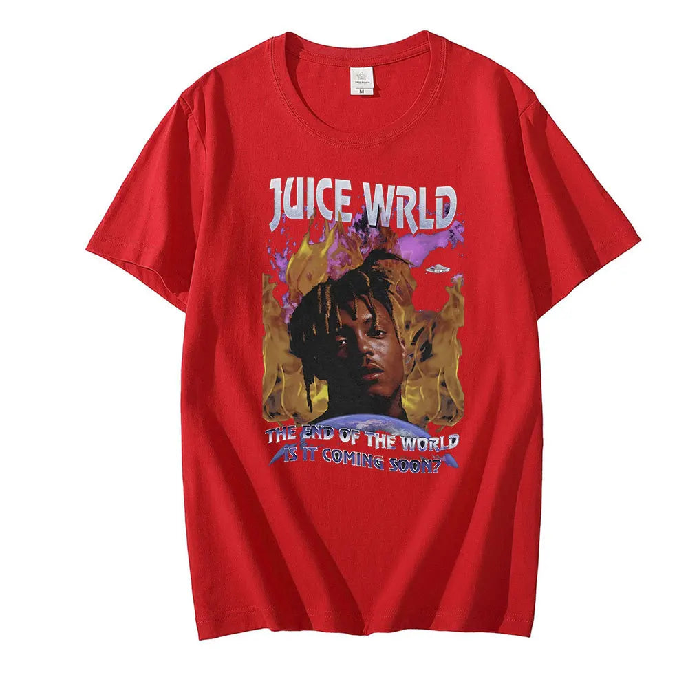 Rapper Juice Wrld 999 Short T Shirt Men's Women's Letter Printed Tshirts Y2k Casual Fashion Sportswear Summer Clothing