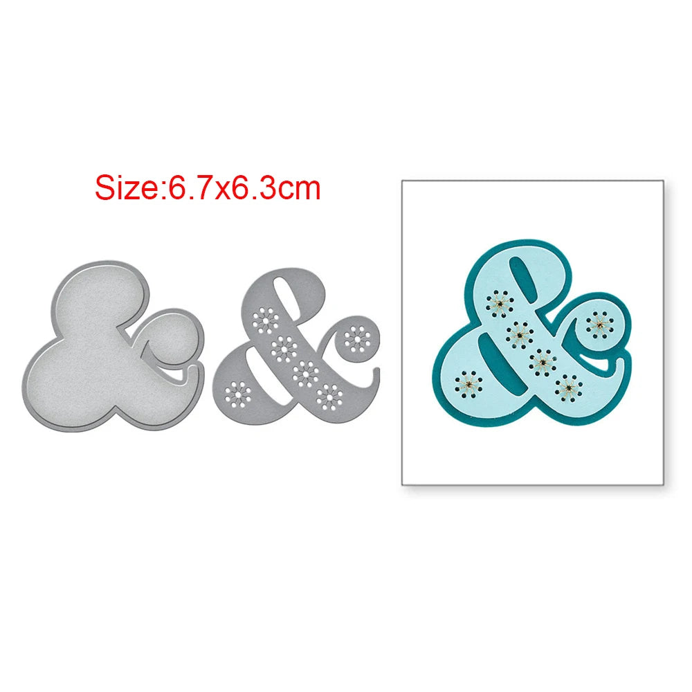 Stitched Alphabet Metal Cutting Dies Stitched Punctuation Symbols Numbers Die Cuts for DIY Scrapbooking Crafts Card Making