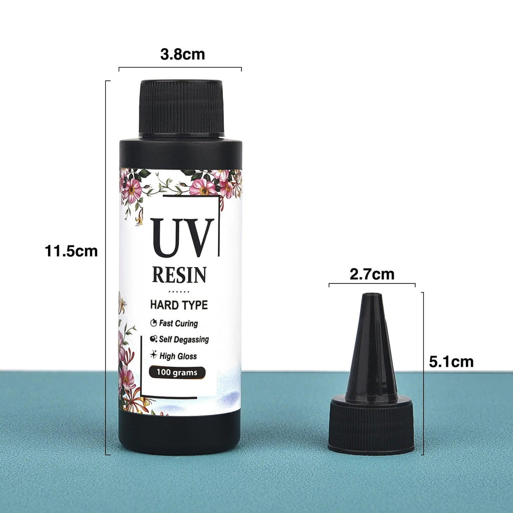 20g/50g/100g/200g/500g/1000g Crystal Resin UV Glue DIY Jewelry Making High Hardness Fast Drying Harder Epoxy Glue UV Lamp