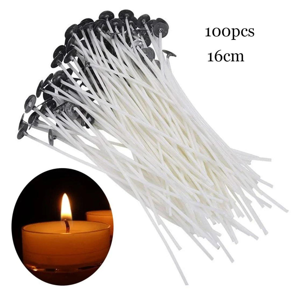 9-20cm 100 PCS Candle Wicks Smokeless Wax Pure Cotton Core for DIY Candle Making Pre-waxed Wicks Party Supplies Oil Lamp - Winord