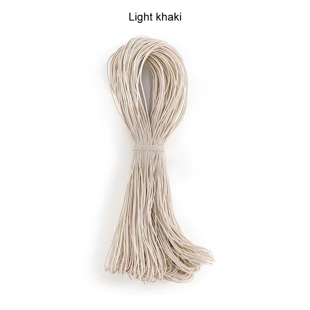 65m/Lot Waxed Cotton String Beading Cord Rope 1mm For Bracelet And Necklace Jewelry Making Weaving Supplies Accessories