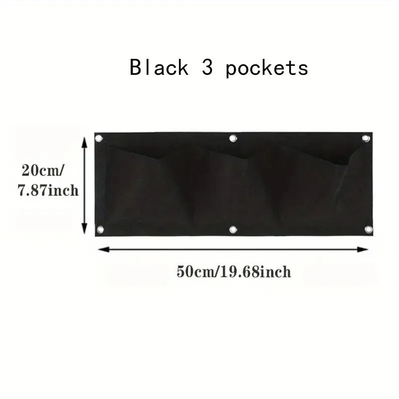 Felt bags suitable for plant planting, vertical wall hanging, balcony greening, flower growth and square multi-mouth felt bags